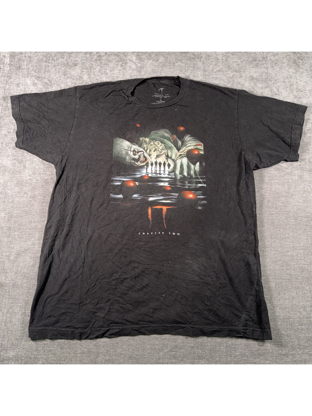 IT Chapter Two Black Graphic T-Shirt Size Large